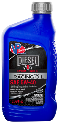 VP Racing CI1 Hi-Performance SAE 5W40 Synthetic Diesel Engine Racing Oil.