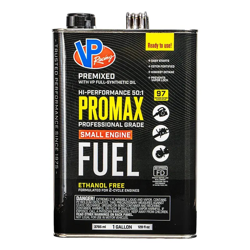 VP Racing ProMax™ 50:1 (97 Octane) Premix 2 Cycle Fuel for Small Engines.
