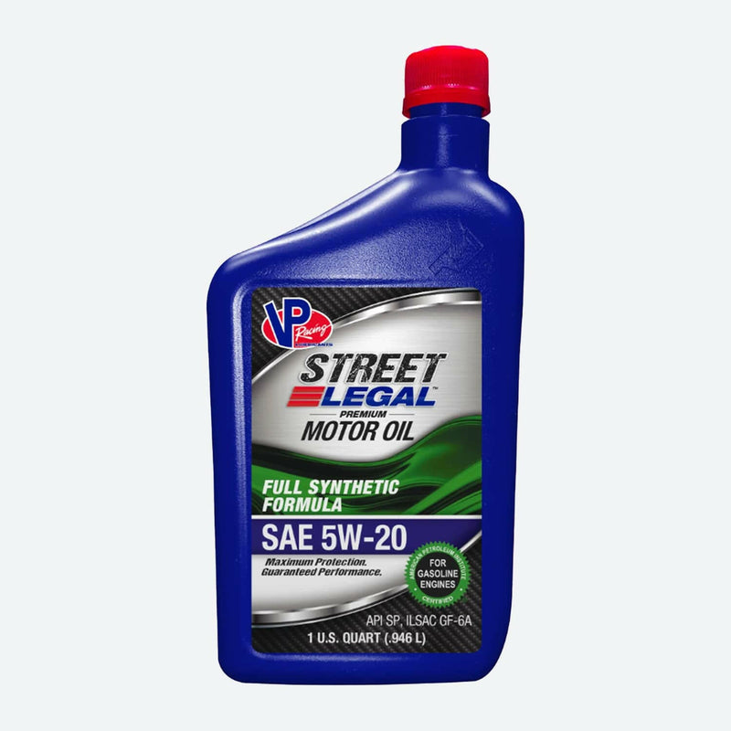 VP Racing SAE 5W20 Oil (GF-6) Street Legal Full Synthetic Formula.