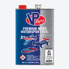 one-gallon can of VP R/C Aviation 10% Air 18% Oil fuel