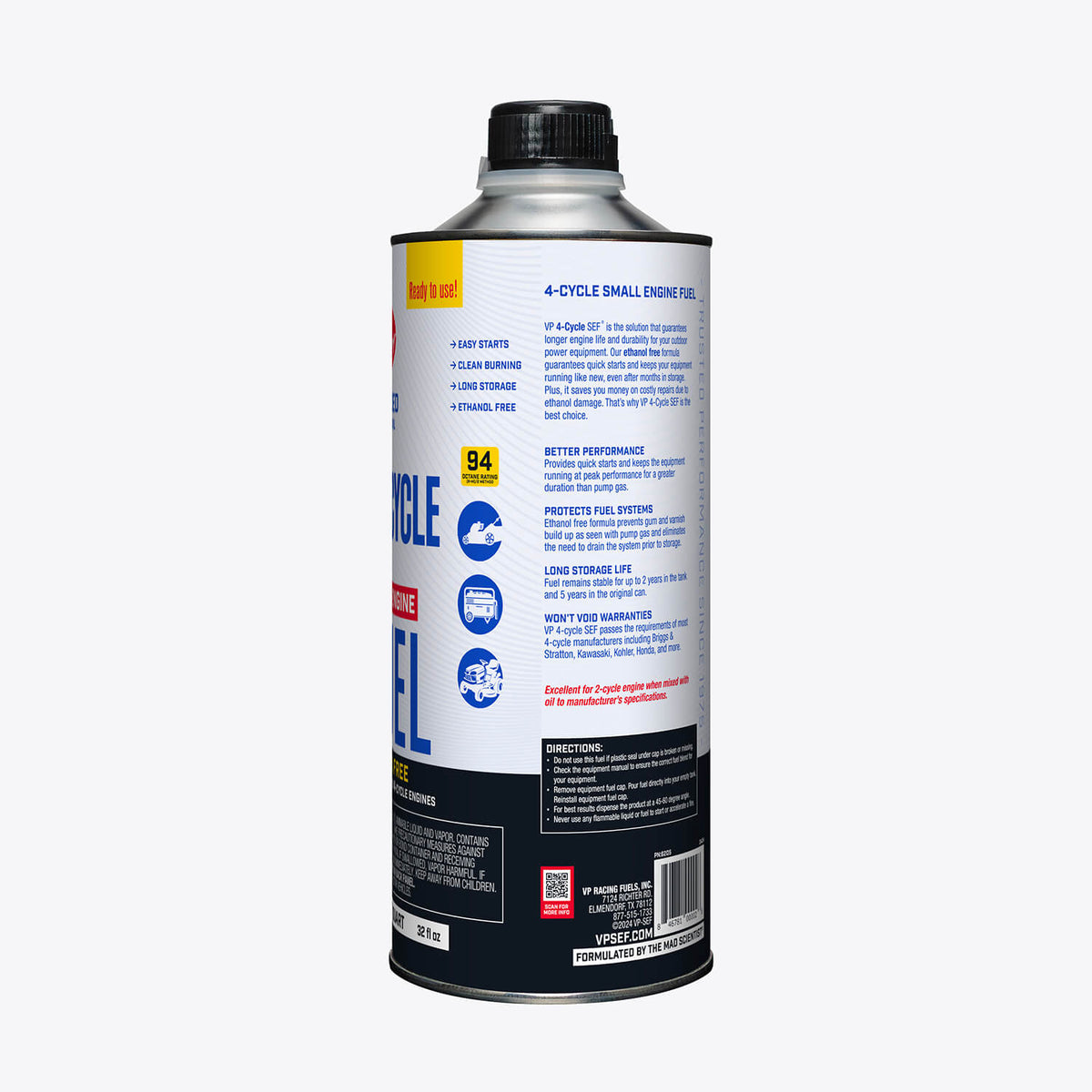 1-quart can of VP 4-cycle fuel for small engines
