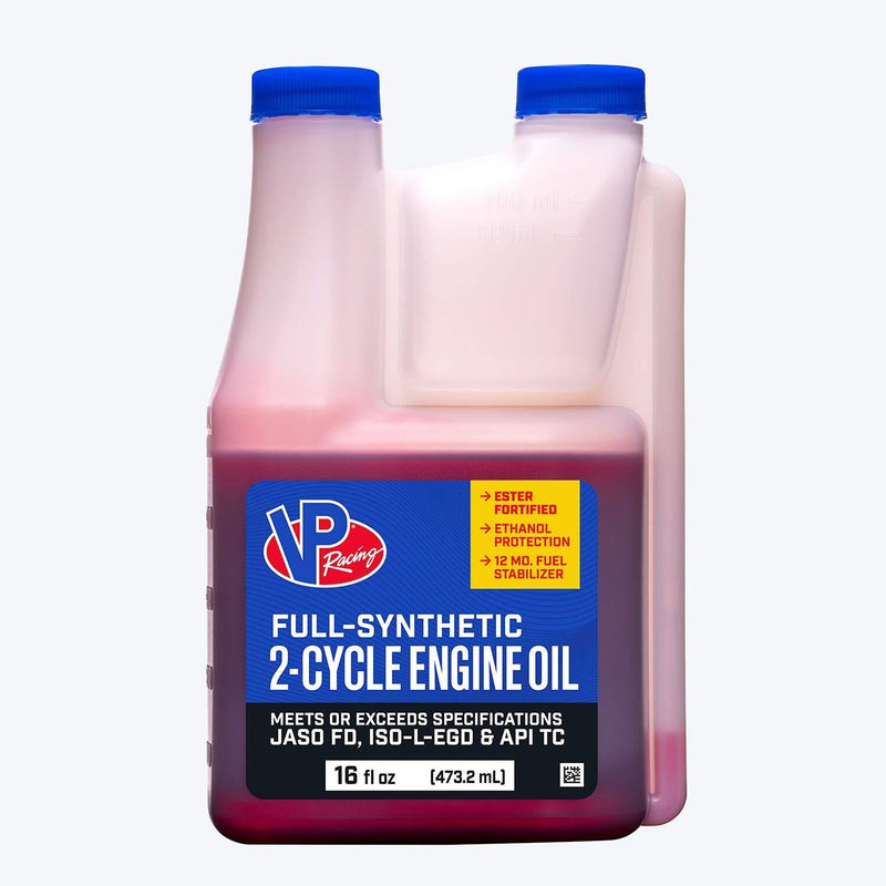 VP Racing Full-Synthetic 2-Cycle Oil for Small Engines.