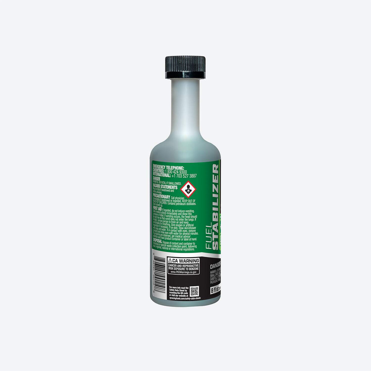 8 ounce bottle of VP Racing gasoline fuel stabilizer