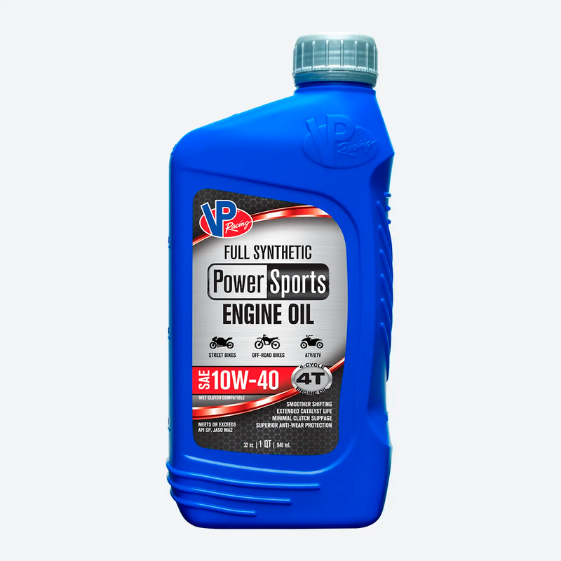 quart bottle of VP 4T Full Synthetic SAE 10W40 Engine Oil