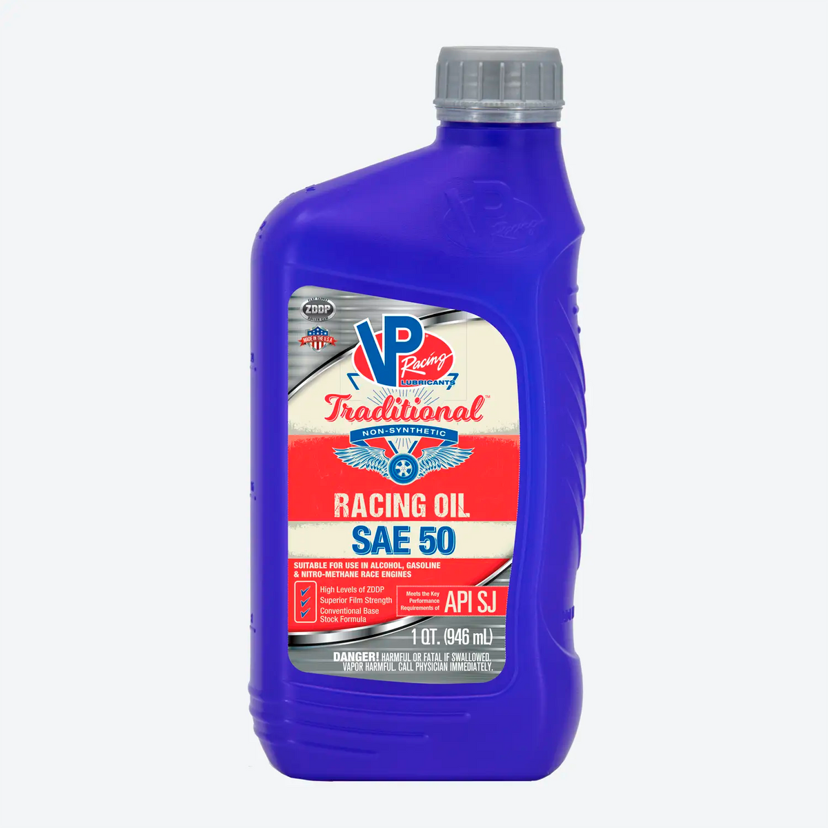 VP Racing SAE 50 VP Traditional™ Non-Synthetic Racing Oil.