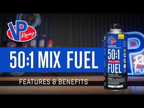 VP Racing 50:1 Fuel Mix: Premixed Ethanol-Free 94 Octane.